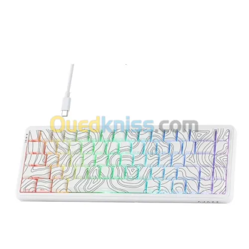 AJAZZ AK680 MAX Type-C wired 8K White Topo Graphique Mechanical Keyboard With Magnetic Switch