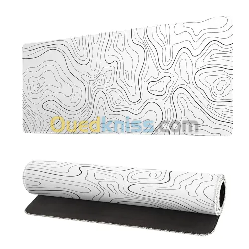 Mouse Pad White Topographic Contour 500-1000-2Mm
