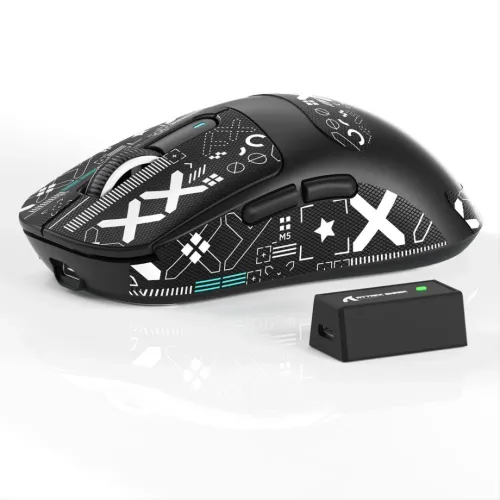 ATTACK SHARK X3PRO BLACK Three Modes 8K Gaming Mouse 4K8K Hz, 59g SUPERLIGHT, PixArt, PAW3395 Gaming Sensor, BT2.4G WirelessWired, 6 Adjustable DPI up to 26000, 200 hrs Battery