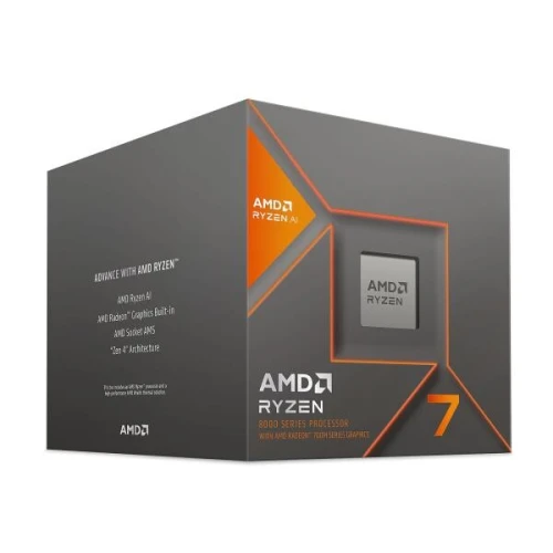 AMD Ryzen 7 8700G Wraith Spire 4.2 GHz 5.1 GHz Processor 8-Core 16-Threads socket AM5 Cache 24 MB AMD Radeon Graphics 780M + AMD RYZEN AI 4 nm TDP 65W box version with fan