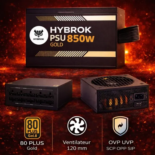 PSU HYBROK 850W 80 PLUS GOLD FULLY MODULAR