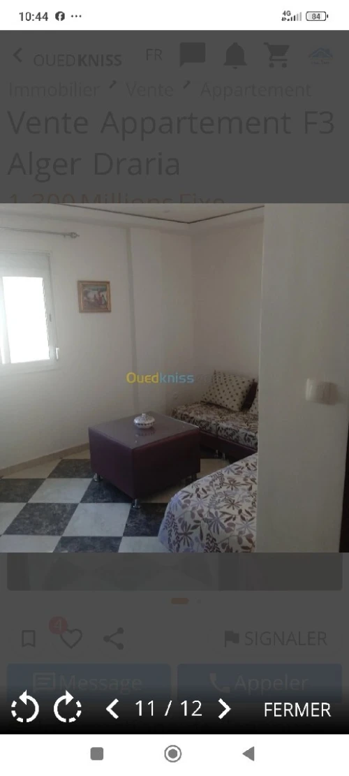 Vente Appartement F3 Alger Draria