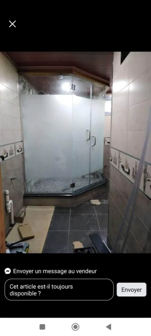 Cabine de douche en verre trempé