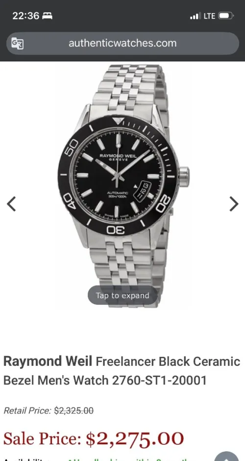 RAYMOND WEIL Freelancer 2760-TS3-50001