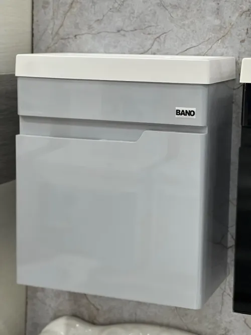 Meuble salle de bain 40cm gris 