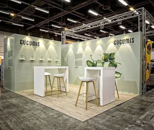 Stand publicitaire pour l'exposition de foire 