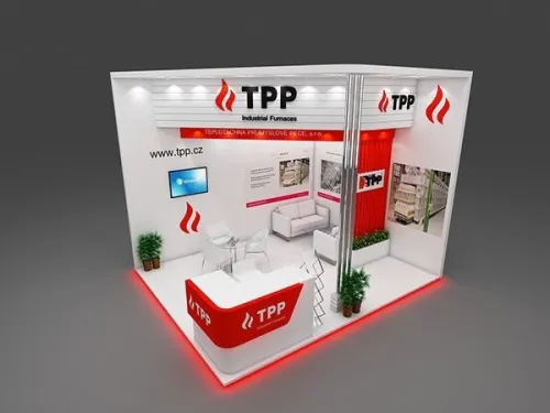 Stand publicitaire pour l'exposition de foire 
