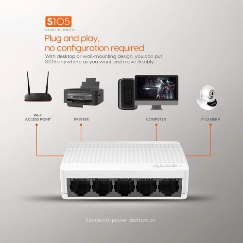 Switch TENDA 5 Ports S105