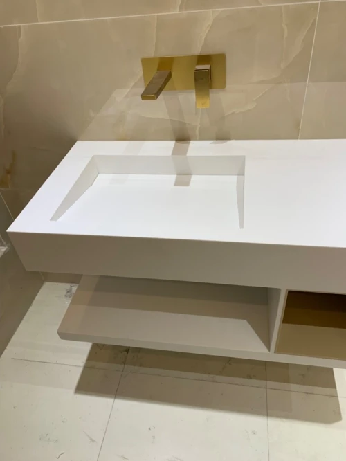 Meuble salle de bain en corian
