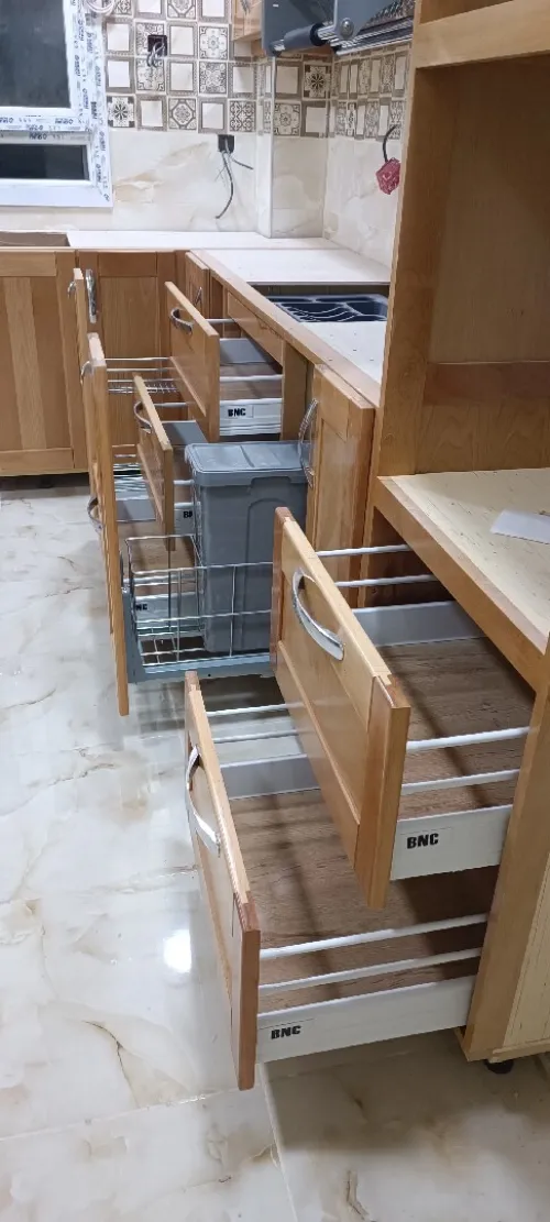 Cuisine et dressing en bois hêtre