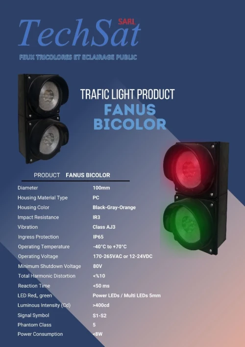 اشارات المرور الضوئية الثنائية  - feu bicolores - feux de signalisation - feux rouge -