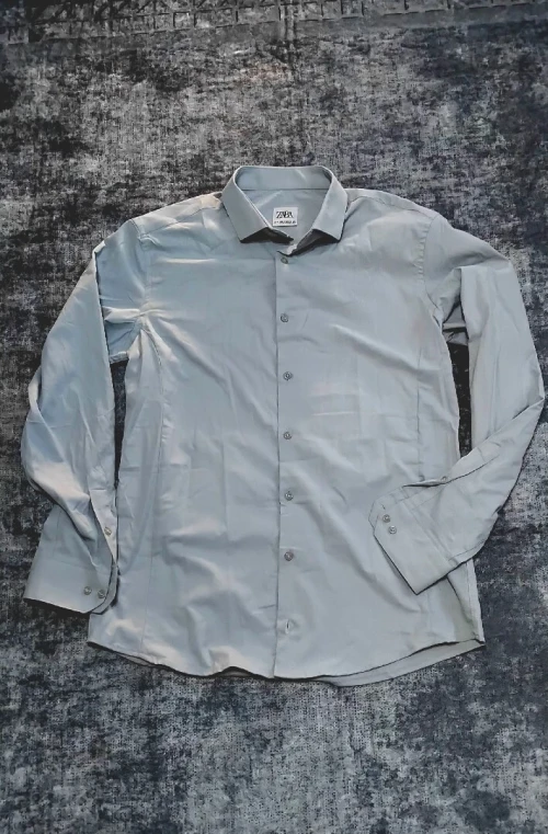 chemise ZARA gris clair taille L 
