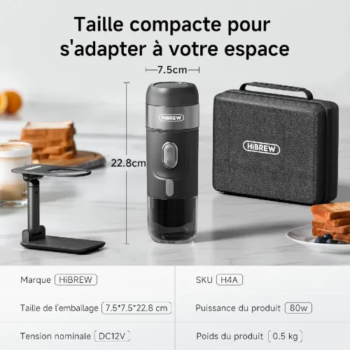 HiBREW H4A plus cafetière mobile 3 en 1 