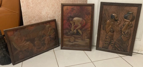 Statuettes en bois ébène  africaine