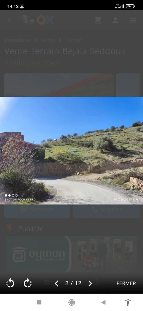 Vente Terrain Béjaïa Seddouk