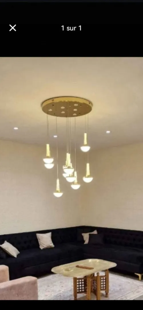 Lustre avec télécommande 3 positions 