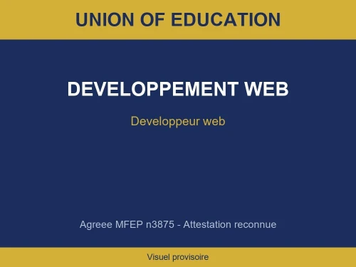 Formation Developpement Web | تكوين تطوير الويب React JavaScript - Alger