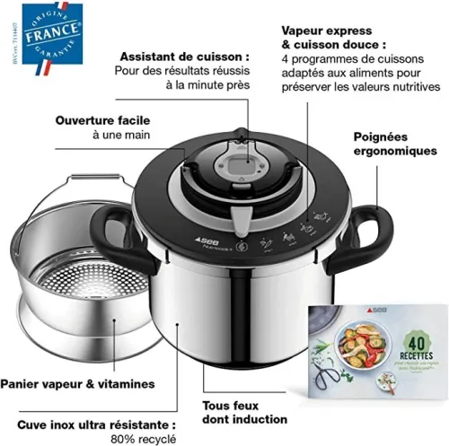 Seb Cocotte-minute Nutricook+ 6L