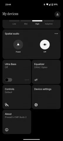 Ecouteurs Bluetooth CMF By Nothing Buds 2 : ANC, 6 Mics, jusqu'à 32h, Equalizer, Ultra Bass