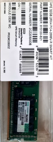Memoire RAM HPE 32GB 2Rx4 PC4-2666V-R Smart Kit