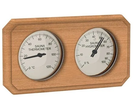 Thermomètre hygromètre en bois
