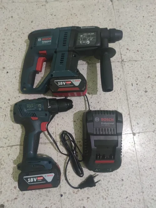 Perforateur + perceuse + chargeur