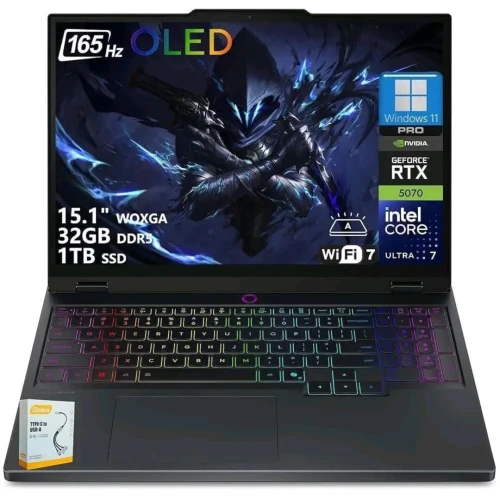 LENOVO LEGION 5/ULTRA 7-255HX/RAM 16GO DDR5/ 1TB SSD/NVIDIA RTX 5060 8GB/16.1POUCE 2.5K 165HZ OLED