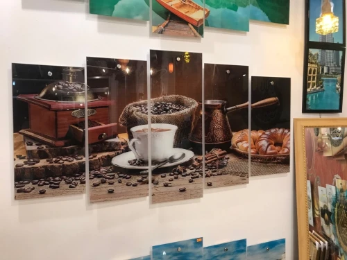 لوحة زخرفية عصرية من الزجاج مناسب للمطبخ والمقاهي والمطاعم- Cadre Décoratif Moderne En Verre .