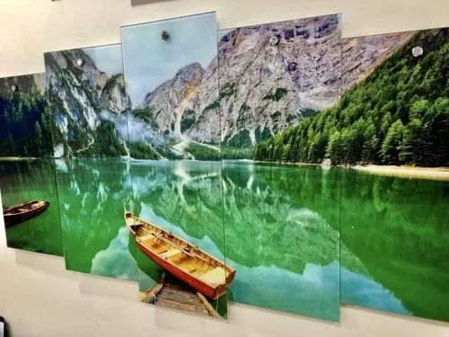 لوحة زخرفية عصرية من الزجاج مناظر طبيعية Cadre Décoratif Moderne En Verre 5 Pies Tableau la natur