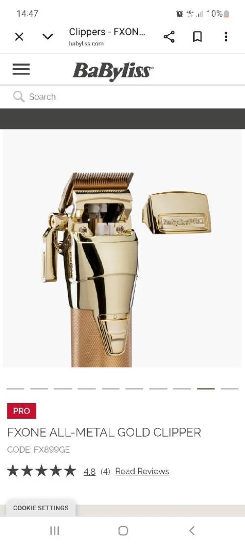 Tondeuse babyliss pro fxone clipper gold