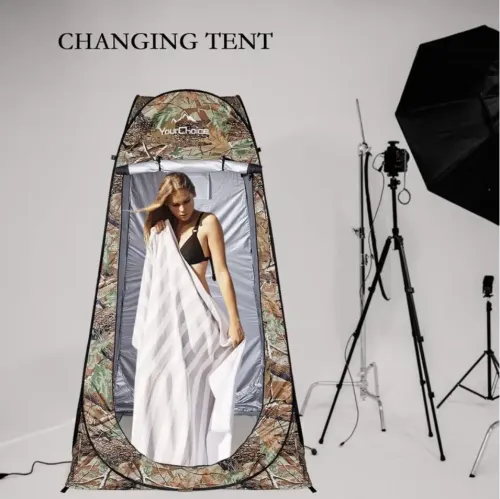 Tente de change pliable protection UPF 50+ et imperméable, 120 x 120 x 190 cm, camouflage - خيمة تغيير الملابس قابلة للطي