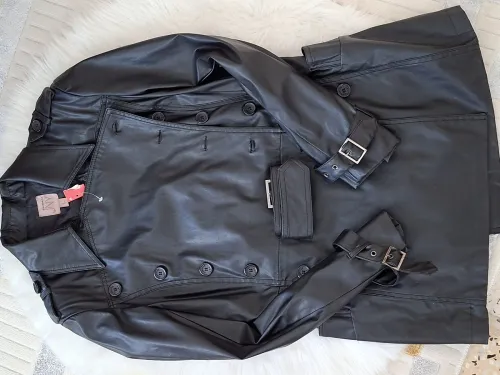 Veste en semi cuir