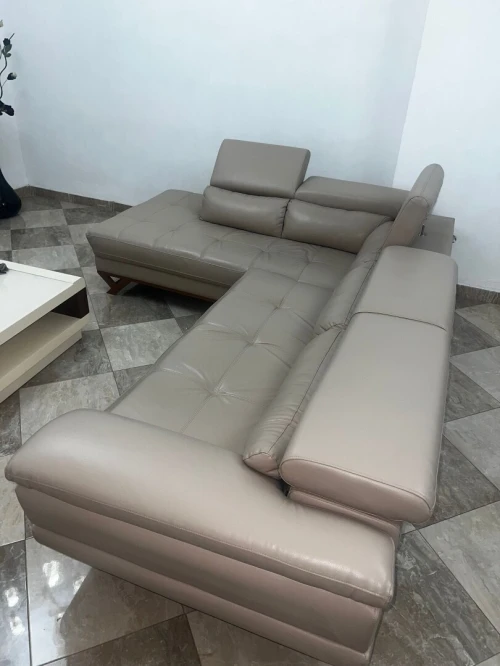 Canapé angle cuir 