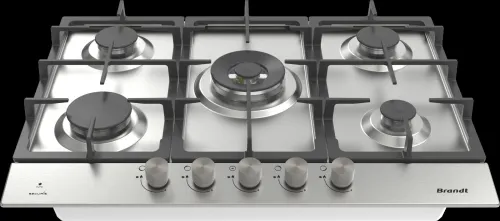 plaque de cuisson brandt 5 feux inox gaz