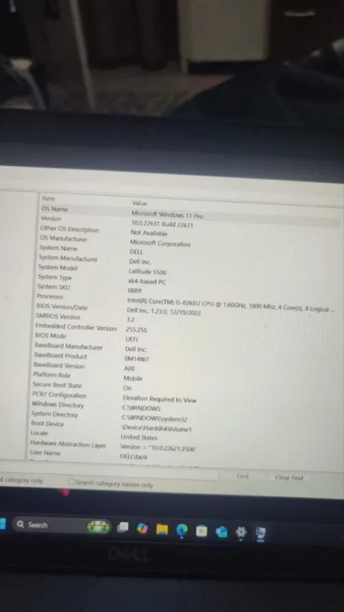 Laptop DELL 5500 I5 8em gen