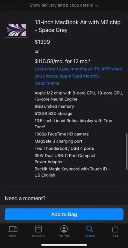MacBook air m2 8/512 13.8"