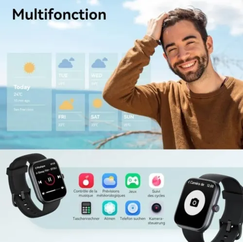 "APEX FIT Plus : La Montre Connectée Ultime pour un Style de Vie Actif et Connec
