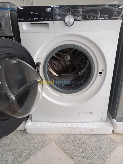 Promotions  machine laver condor luca 8 kg blanc et