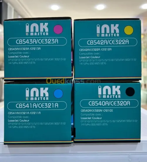 INKMASTER PACK DE TONER COMPATIBLE POUR HP LASER JET - CB540A CB541A CB542A CB543A - NOIR & COULEUR 