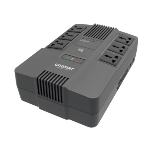 UNOMAT UM-TOP-650-EU - ONDULEUR 600VA - 360W - PRISES FR SCHUKO - AVR SYSTEM - BLACK