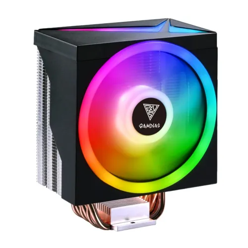 GAMDIAS BOREAS M1-610 - REFROIDISSEUR - INTEL & AMD - 6 CALODUCS - ALUMINIUM - ARGB 120 MM - NOIR