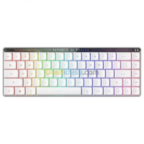 ASUS ROG FALCHION RX LOW PROFILE - CLAVIER GAMING - USB - BLUETOOTH - 2.4 GHZ - RGB AURA - WHITE