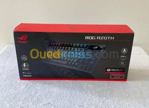 ASUS ROG AZOTH - CLAVIER MÉCANIQUE - COMPACT 75% - ROG NX RED - USB - BLUETOOTH - ECRAN OLED - RGB 
