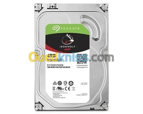 Seagate IronWolf 4 To NAS Disque dur 3.5inch 5400RPM 256Mo Serial SATA 6Gbs 