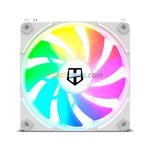 NOX HUMMER EASY LINK - ARGB LINKED FAN - HYDRAULIC BEARING - 12V - 4 PIN PWM - 1500 TRMIN - WHITE 