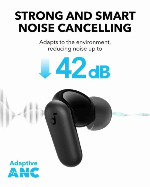 ANKER SOUNDCORE R50I ANC - ECOUTEURS SANS FIL TWS - ANC - BLUETOOTH 5.3 - ETANCHE IPX5 - 10H - BLACK