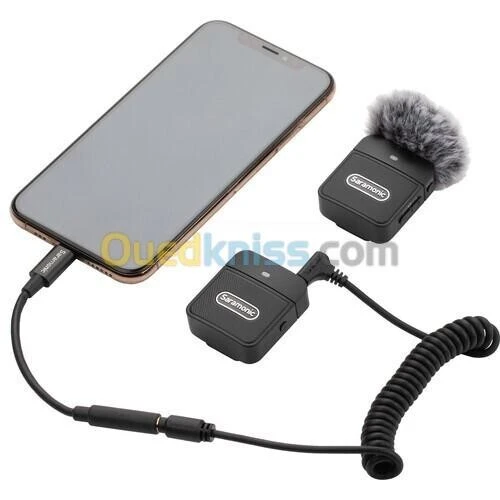 SARAMONIC BLINK100 B1 - MICROPHONE SANS FIL - ULTRA COMPACT - DUAL CHANEL - 2.4 GHZ -USB-C - BLACK 