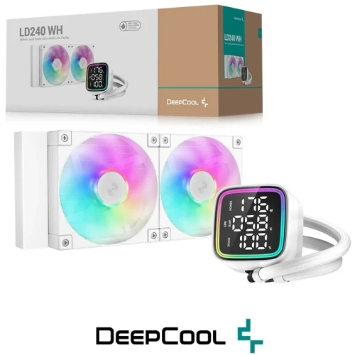 DEEPCOOL LD240 - WATERCOOLING AIO 240MM - 2 X FANS - ARGB - HAUTE PERFORMANCE - INTEL & AMD - WHITE