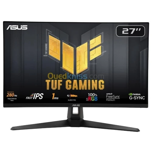 ECRAN ASUS TUF VG279QM1A - 27 FHD 1920x1080 - 280Hz - 1ms - Fast IPS - G-Sync Compatible - HDR400
