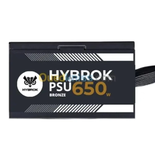 HYBROK PSU 650 - ALIMENTATION 650W - 80+ BRONZE - FAN 120MM - 50-60HZ -200-240VAC - NOIR